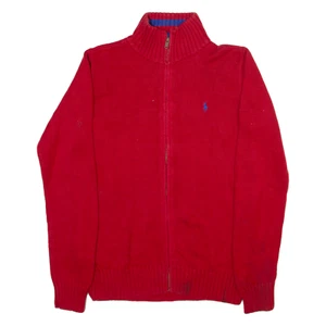 POLO RALPH LAUREN 18-20 Boys Jumper Red Tight Knit XL - Picture 1 of 6