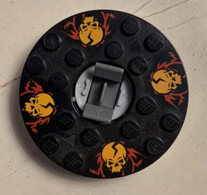 LEGO Ninjago Spinjitzu Spinner Turntable 6x6 Round Dark Grey / Black - Picture 1 of 2