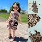 Newborn Baby Girl Clothes Tops Romper Bodysuit Leopard Shorts Headband Outfits