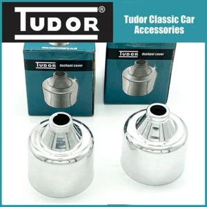 Par de CUBIERTAS SU DASHPOT 1 3/4" PULGADAS ALUMINIO PULIDO - Imagen 1 de 8