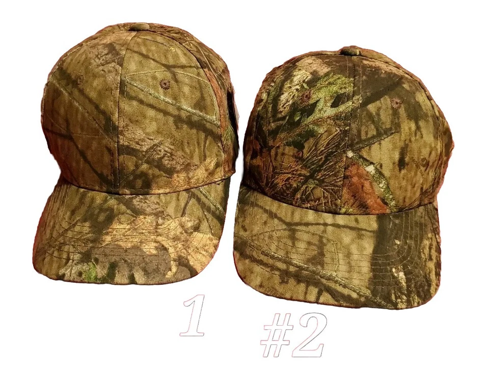 Mossy Oak Licenced Forest Camouflage 6 Panel Cap, Black under Brim Adjustable  - Image 1 of 4