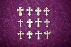 Unfinished Wood Cross 4" inch tall Crosses Variety of Styles 6 Pieces