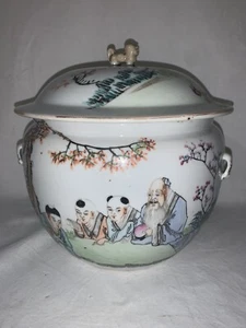 Antique Chinese Famille Rose Porcelain Pot 浅绛彩 名家杨紫卿 - Picture 1 of 12