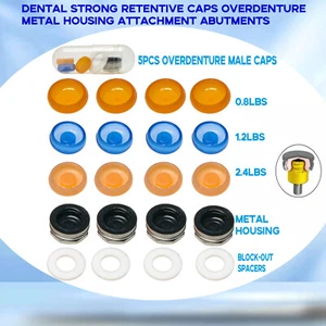 Dental Overdenture Implant Strong Retention Caps 1.2/2.4lbs for Locator Inserts - Picture 1 of 34