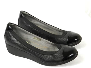 Clark Artisan Pumps Womens 7 M Loafers Wedge Black Slip On Casual - Picture 1 of 7