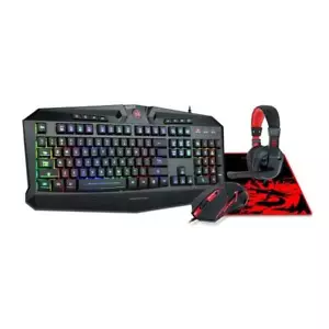 Pro Gaming LED Station 4 in 1 Keyboard Headset/Phone Mouse and Pad Combo Bundle - Picture 1 of 8
