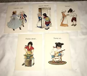 Vintage Greeting Cards by 1776 Heirlooms ~ Litho Greeting Cards ~ Set of 5 - Picture 1 of 4