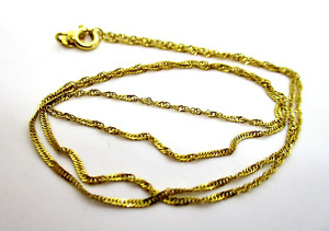 9ct 375 Solid Yellow Gold Prince of Wales Twist  Link 18" Chain Necklace 0.99g