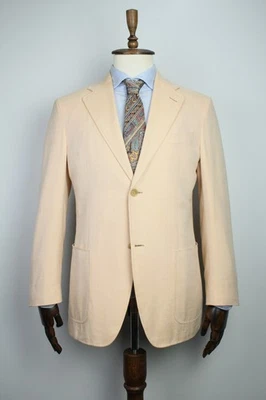 SUITSUPPLY HAVANA PIMA ALGODÓN Melocotón Abrigo Deportivo Blazer Chaqueta 50IT 40US/UK Foto 1 de 4