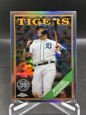 2023 Topps Chrome Miguel Cabrera 1988 35th Anniversary Card MLB Detroit Tigers ￼ - Image 1 of 4