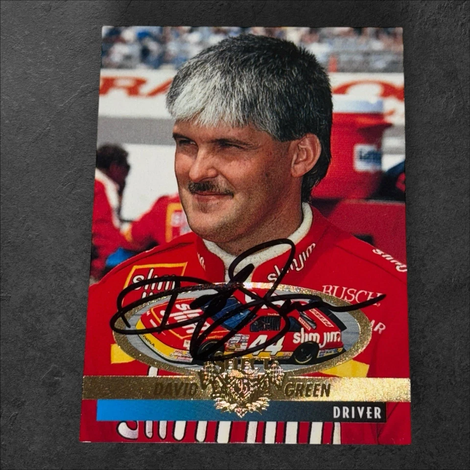 David Green 1994 PINNACLE SELECT RACING #60 VINTAGE NASCAR signed card - Image 1 of 1