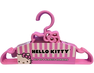 Дети/дети Hello Kitty набор из 5 вешалки розовый пластик новый в упаковке - Изображение 1 из 3