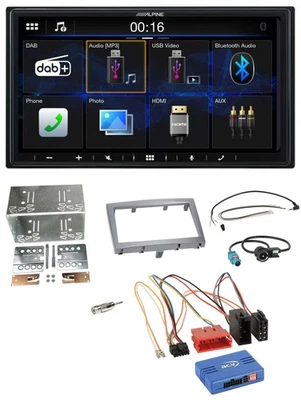 Alpine Bluetooth 2DIN Lenkrad DAB USB Autoradio für Porsche Boxster 2004-2009 - Bild 1 von 4