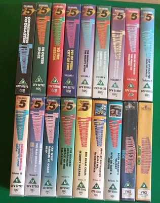 18 Thunderbirds Videos VHS 2 Feature Films 3 Compilation All 26 Episodes TESTED - Image 1 of 4