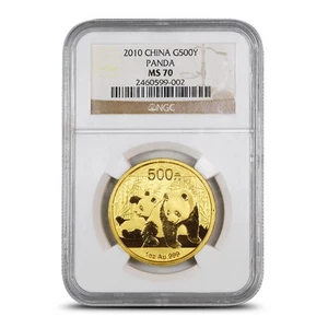 1 oz Chinese Gold Panda Coin MS70 (Random Year, Varied Label, PCGS or NGC) - Picture 1 of 2