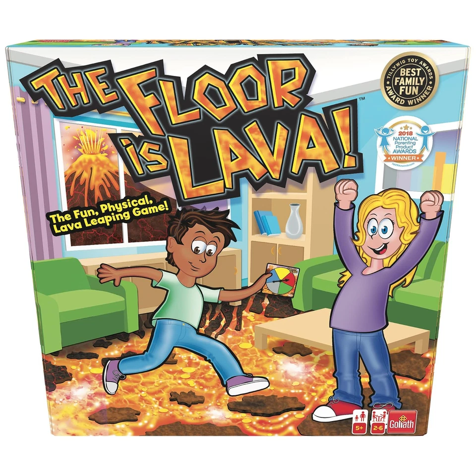 The Floor Is Lava Family Board Game Fun Party Game for Kids Age 5+ - Image 1 of 4