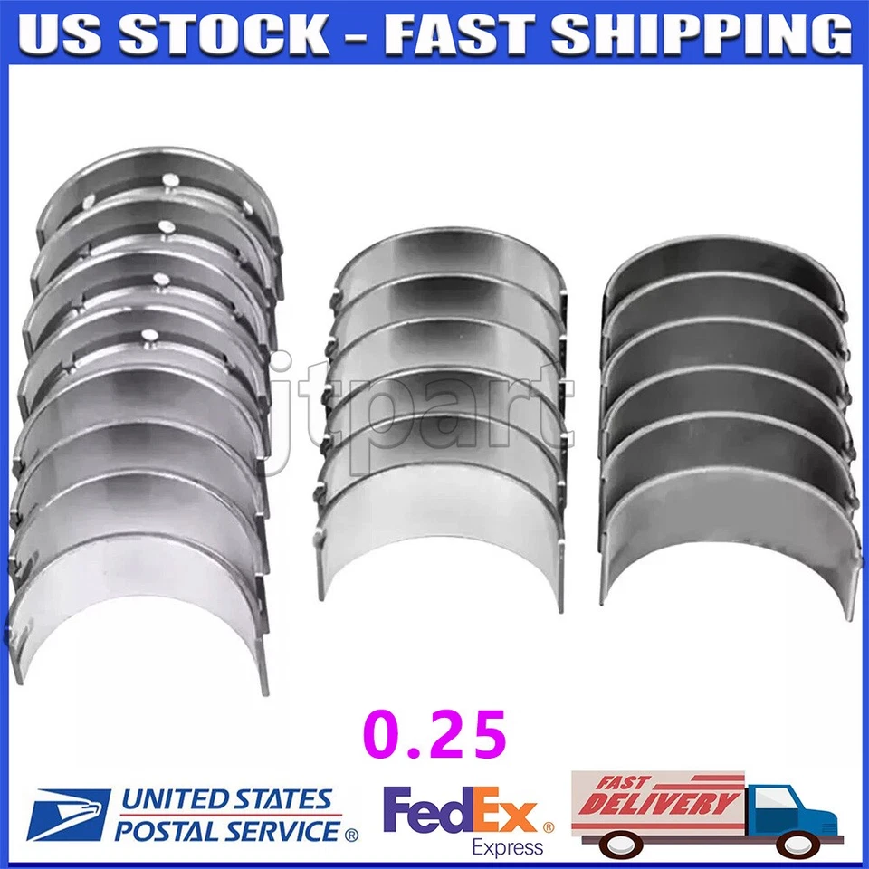 CIGÜEÑAL DIESEL COJINETE DE BIELA PRINCIPAL Y DE EXTREMO GRANDE 0,25 para MERCEDES-BENZ OM642 3,0 Foto 1 de 4