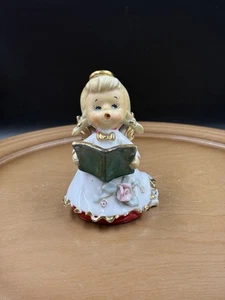 Vintage Geo Z Lefton "Frecher Chor Engel mit Welpe" Figur Glocke - Bild 1 von 14