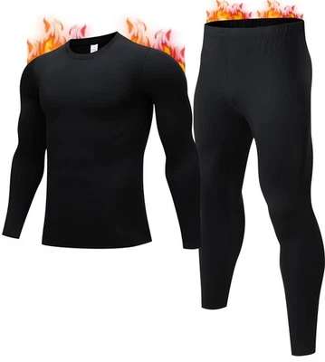 Thermal Underwear for Men, Mens Long Johns Thermal Underwear Set, Fleece Line... - Image 1 of 4
