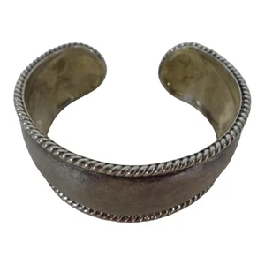H.O.B. Signiertes mexikanisches Sterlingsilber Armreif Armband gedrehtes Seil Rand Finish 925 - Bild 1 von 10