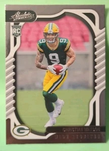 2022 Panini Absolute - Rookies Christian Watson #119 (RC) - Green Bay Packers - Picture 1 of 2