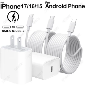 Type C Fast Charger Cable PD 20W USB C Block For iPhone Air 15 16 17 Pro Samsung - Picture 1 of 17