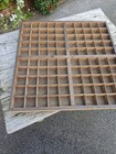 Vintage Wooden Collectors Printers Speciman Tray