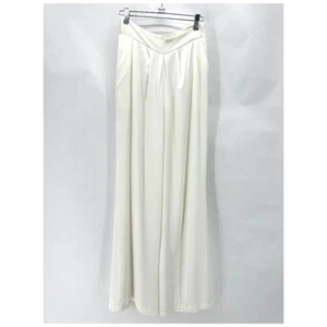 Ramy Brook Dress Pants Wide Leg Pants Size 2 White Lined Coastal Preppy City - Picture 1 of 12