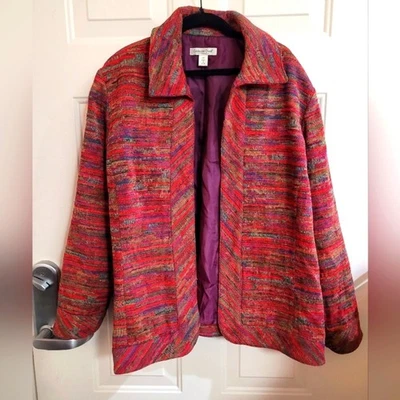 Coldwater Creek Multi-Colred Blazer Size 2X - Image 1 of 4