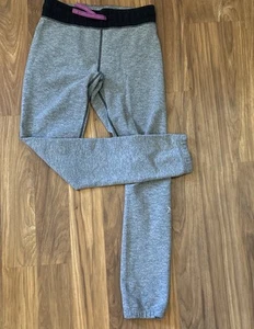 Ivivva Lululemon Girls Sz 14 Joggers Leggings Pants Gray Black VGC - Picture 1 of 5