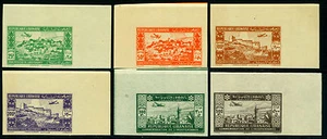 LEBANON 1943 AIRMAIL -Indp. 2nd anniv. Sc#C82-87 MNH IMPERF. set only 500 issued - Picture 1 of 2