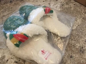 Pottery Barn national lampoons elf Christmas slippers medium New - Picture 1 of 1