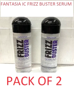 FANTASIA IC FRIZZ BUSTER SERUM FOR DRY,FRIZZY AND DAMAGED HAIR-6oz-PACK OF 2-!!!