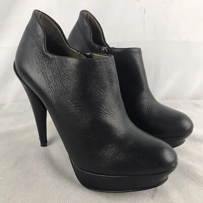 Lanvin 2010 Hiver Negro Piel de becerro Tacones Botines Talla 37.5 Foto 1 de 4