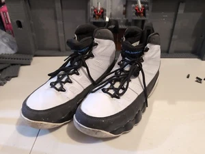 Nike Air Jordan 9 Retro Barons 2014 Size 8 302370-106 White Black Grey OG High - Picture 1 of 5