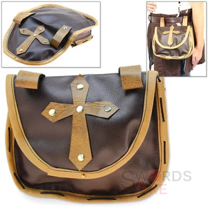 Bischöfe Mittelalter Gürteltasche Heilig Kreuz Cordura Leder Tasche Renaissance Festival - Bild 1 von 4