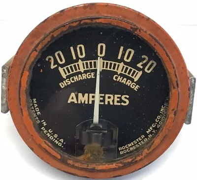 Vintage Rochester Amperes Gauge 4010-5-1 Foto 1 de 4