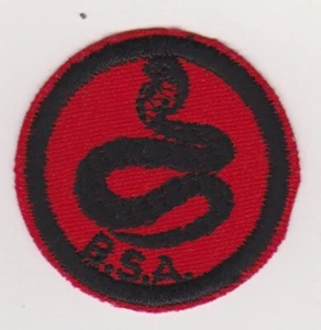 PATROL MEDALLION S-5 COBRA RED TWILL CLEAR PLASTIC WAFFLE BACK 1972-73 - Picture 1 of 2