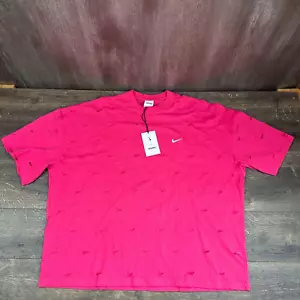 Nike x Jacquemus Le Swoosh T - Shirt Men's Size Large Dark Pink FJ3477-653 - Picture 1 of 16