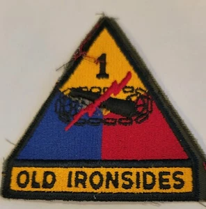 US Army 1st Armored Division Old Ironsides Embroidered Insignia Sew On Patch - Picture 1 of 3
