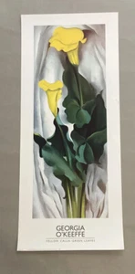 Vintage Poster: Georgia O’Keeffe Yellow Calla Green Leaves (16x38 inches) - Picture 1 of 12