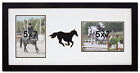Doppelfoto Wandhänger Reiterpferd Rahmen schwarzes Pferd fasst zwei 5x7 Foto