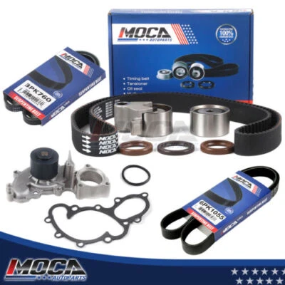 定时皮带套件水泵 2X 驱动带适用于 88-91 丰田凯美瑞 2.5L V6 DOHC — 第 1/4 张图片