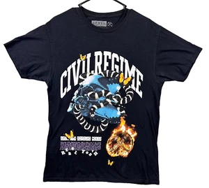 Civil Regime Rebel Youth Mens Medium Skull Snake Butterfly Cotton Tee EUC - Picture 1 of 10