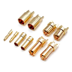 2/8mm Gold Bullet Connectors / Banana Plugs For Rc Car/Truck/Drone Lipo Battery - Picture 1 of 37