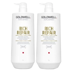 Set Para Cabello Dañado GOLDWELL DS Rich Repair Shampoo + Conditioner 1000ml - Imagen 1 de 1