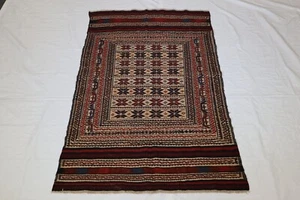 6 Fuß 9 Zoll x 4 Fuß 3 Zoll Fuß afghanischer Oushak handgeknüpfter Wollbereich Stammesteppich - Bild 1 von 7