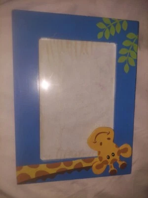 Фоторамка жирафа 4 дюйма x 6 дюймов 3D-дизайн мольберт сзади общий размер 8 дюймов x 6 дюймов дерево - Изображение 1 из 4