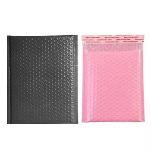 Poly Bubble Pink Black Mailer Self Seal Plastic Padded Cushion Envelope Bag - Picture 1 of 9