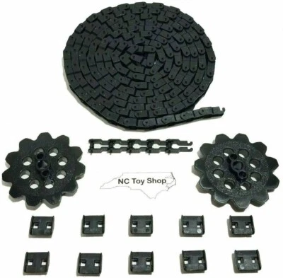 K'NEX Micro Chain 6FT, 2 Black Sprocket Gears & 10 Guides, KNEX Roller Coaster - Image 1 of 4